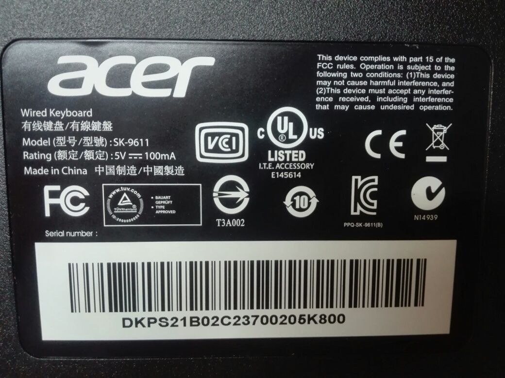 Продавам монитор ACER за компютър 21"