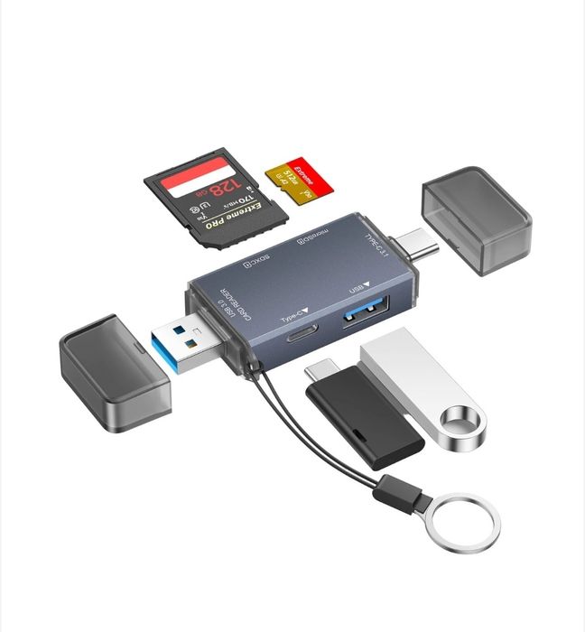 USB 6 in 1, четец на карти high-speed