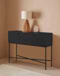 Consola Mariella , Negru , 120 cm latime