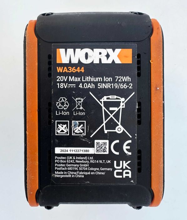 WORX WA3644 - Акумулаторна батерия 20V 4.0Ah 11.2024г.
