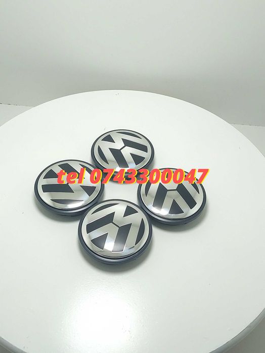 Set 4 Buc Capace Janta Aliaj Negru Cu Argintiu Vw
