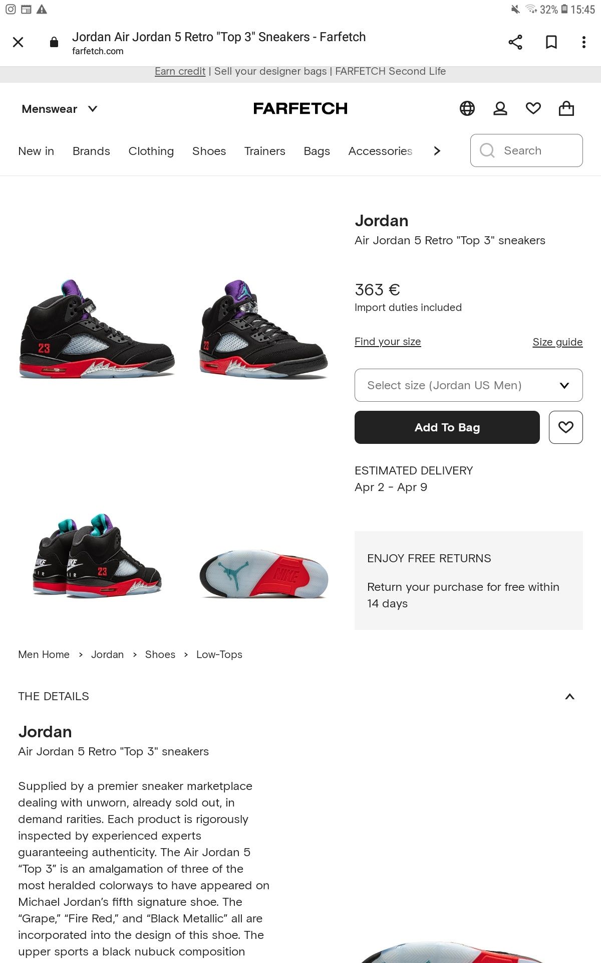 Jordan 5 retro top 3 (nu Nike, Adidas, yeezy)
