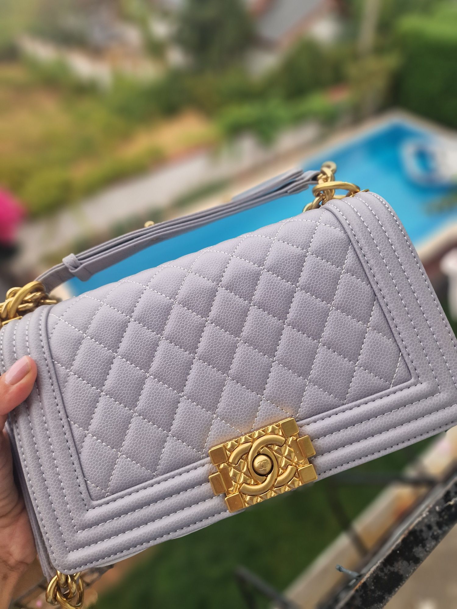 Chanel Boy Bag сива