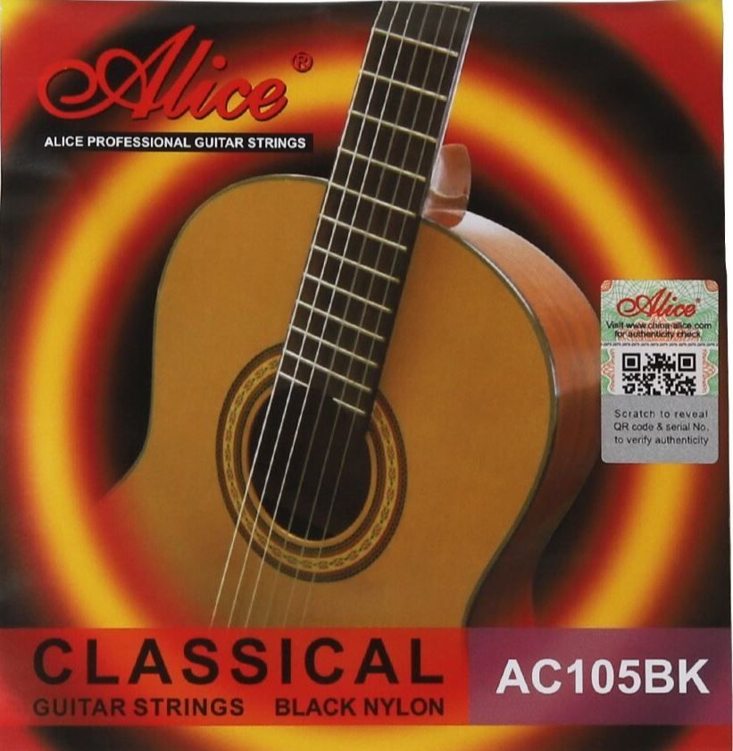 Струны гитары Alice AC105/107BK черный нейлон