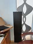 Riflaje decor, negru mat,30x30cm, 15buc NOI, pvc
