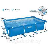 INTEX Каркасный бассейн (3х2х0,75).  Бесплатно доставка и установка