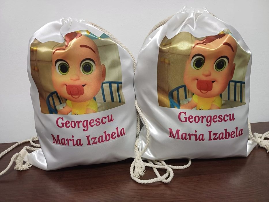 3 Săculeți personalizați pentru creșă sau grădiniță