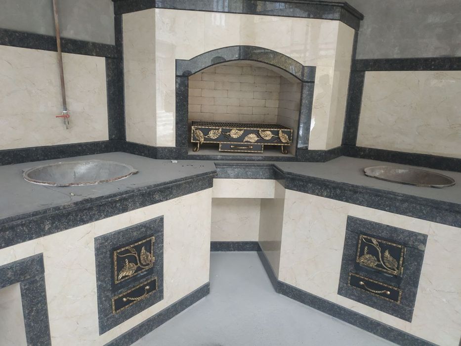 Летние кухни, камины, водопады,фонтаны