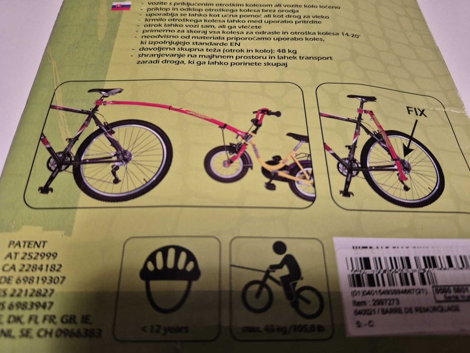 Bara tandem pentru tractare bicicleta copil - Trail Gator
