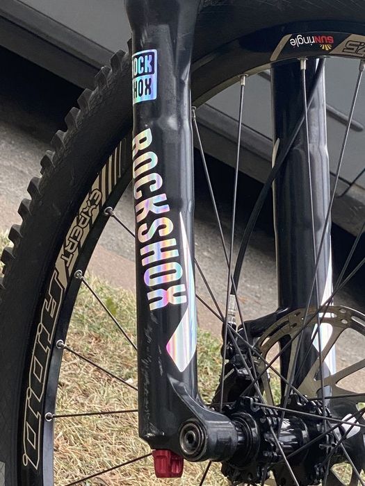 Stikere furcă bicicleta ROCKSHOX RECON reflectorizante silver Downhill