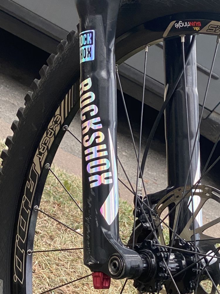 Stikere furcă bicicleta ROCKSHOX RECON reflectorizante silver Downhill