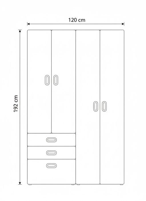 Шкаф IKEA 60x50x192 см, Стува Фритидс