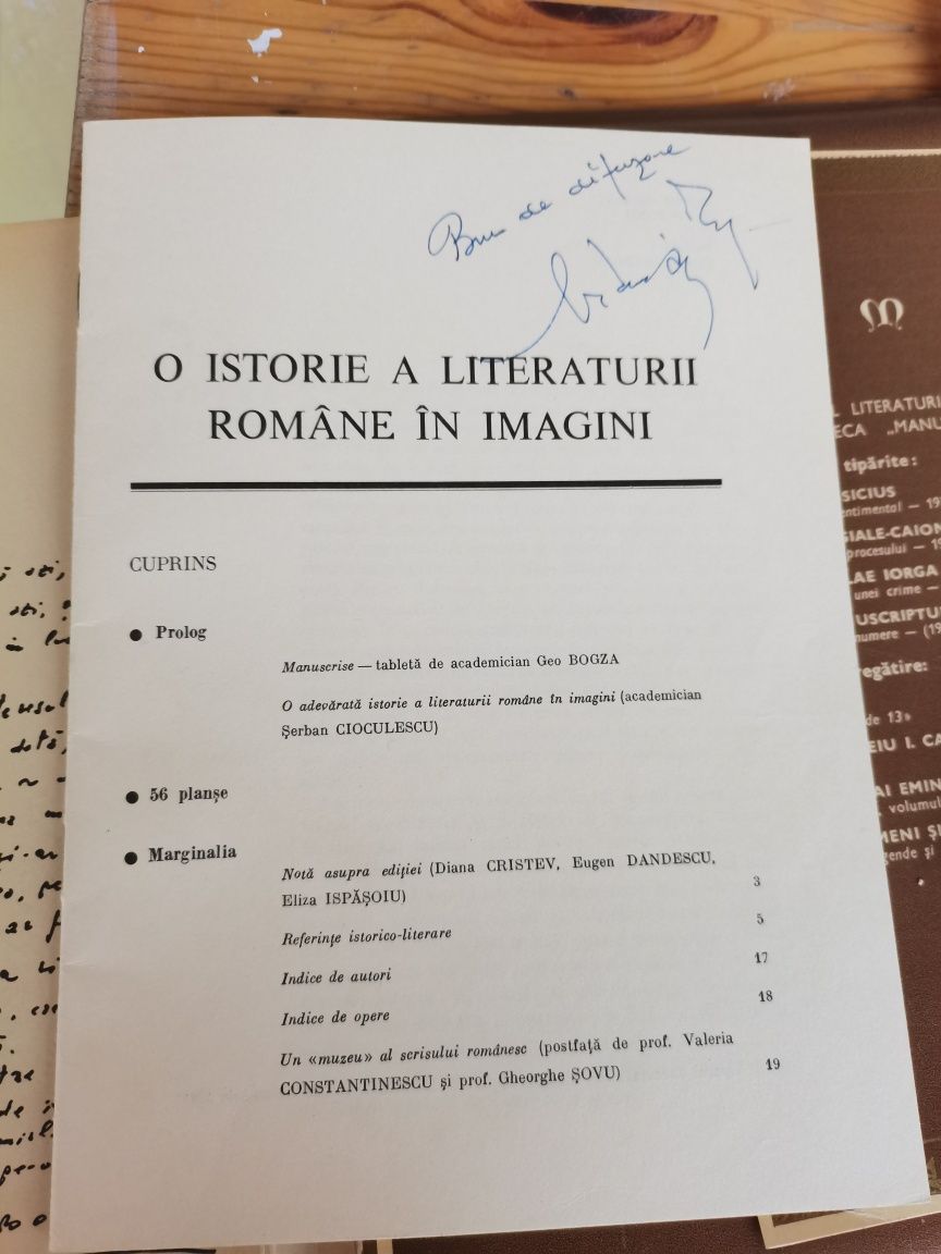 O istorie a literaturii romane în imagini