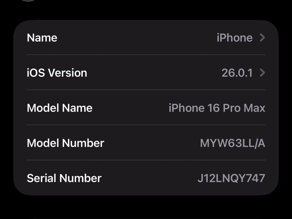 Iphone 16 PRO MAX 256 GB