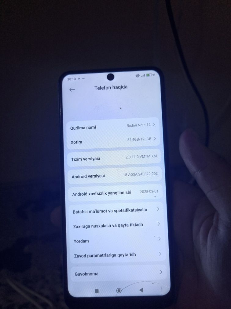 Redmi not 12 ...