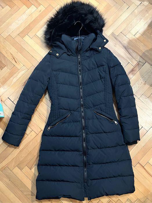 Тъмно синьо Зимно яке Zara