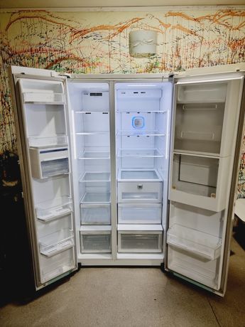 LG большой холодильник Side by Side двухкамерный встроенный бар