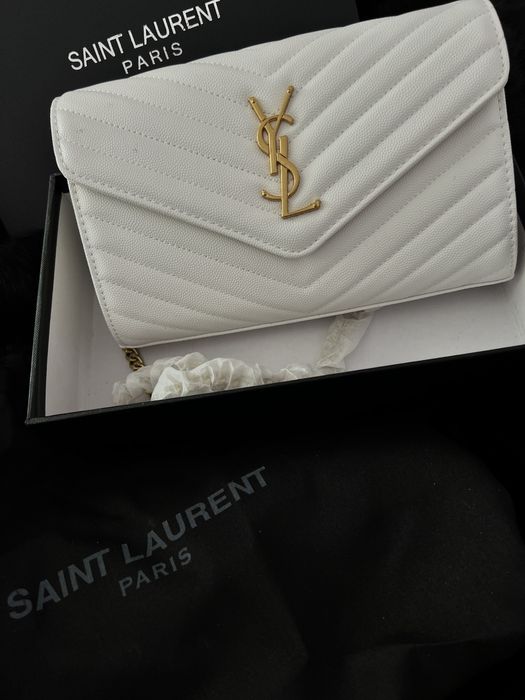 Чанта бяла на ysl