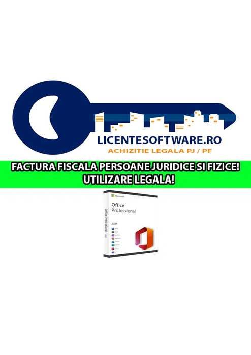 100% ORIGINALE: Licente Office Pro Plus 2024 & 2021 - Factura, Legal!