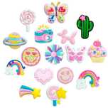 Set 16 Jibbitz Pini Accesorii pentru Crocs Saboti, Motiv Vesel Colorat