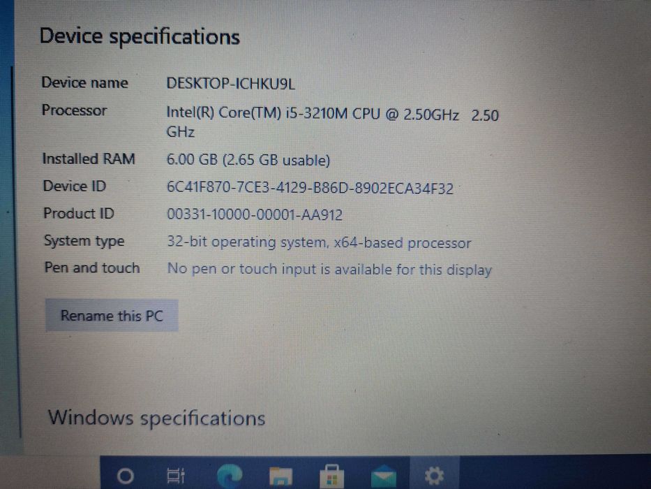 Laptop Toshiba-i5,6GB RAM,1TB HDD,Windows instalat+incarcator original