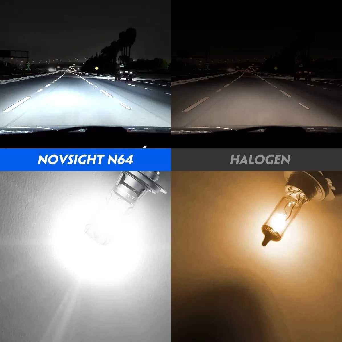 Set 2 Becuri LED H7 Model 2023 Novsight 12000Lm Design 1:1 Fara Cablaj