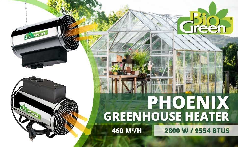 Bio Green PHX 2.8 Phoenix, нов, отоплител за оранжерия, зимна градина