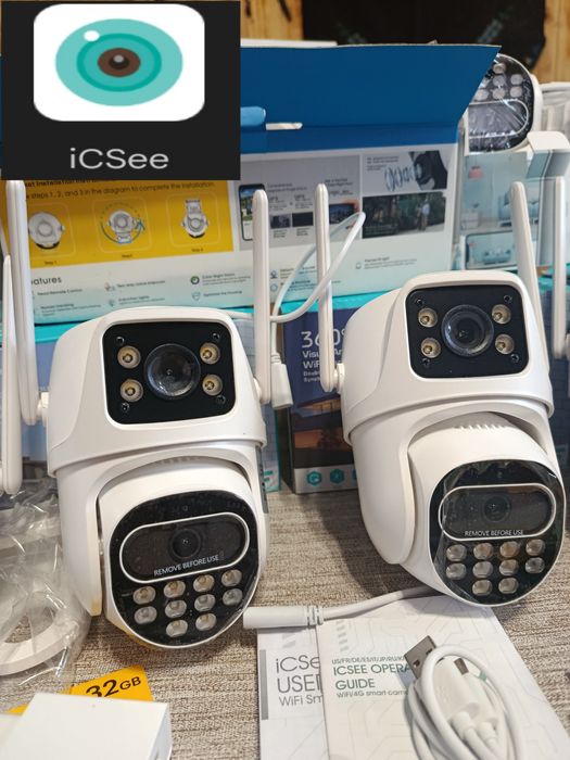Нови wi-fi камери с ДВОЕН обектив и приложение ICSEE