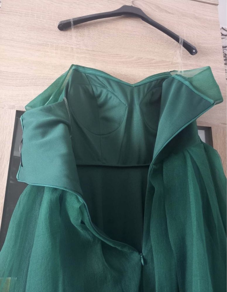 Rochie verde din voal