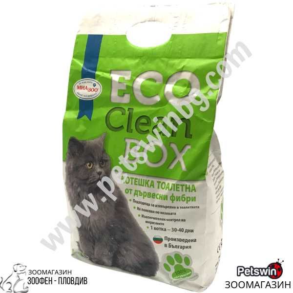 Котешка Тоалетна/Постелка - от Дървесни Фибри - 5L - Eco Clean Box