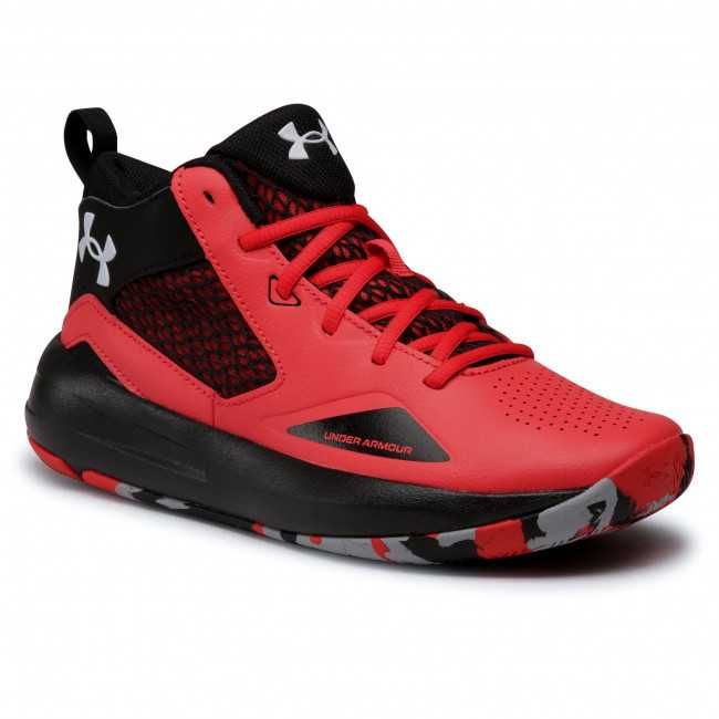 ghete baschet Under Armour Lockdown 5,piele,43,Rosu/Negru->NOU,SIGILAT