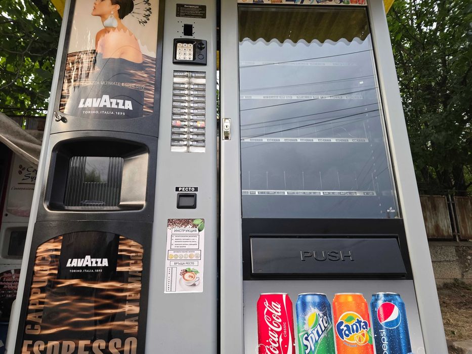 Работещи с евро! Кафеавтомат и хладилна,вендинг автомати,кафемашини.