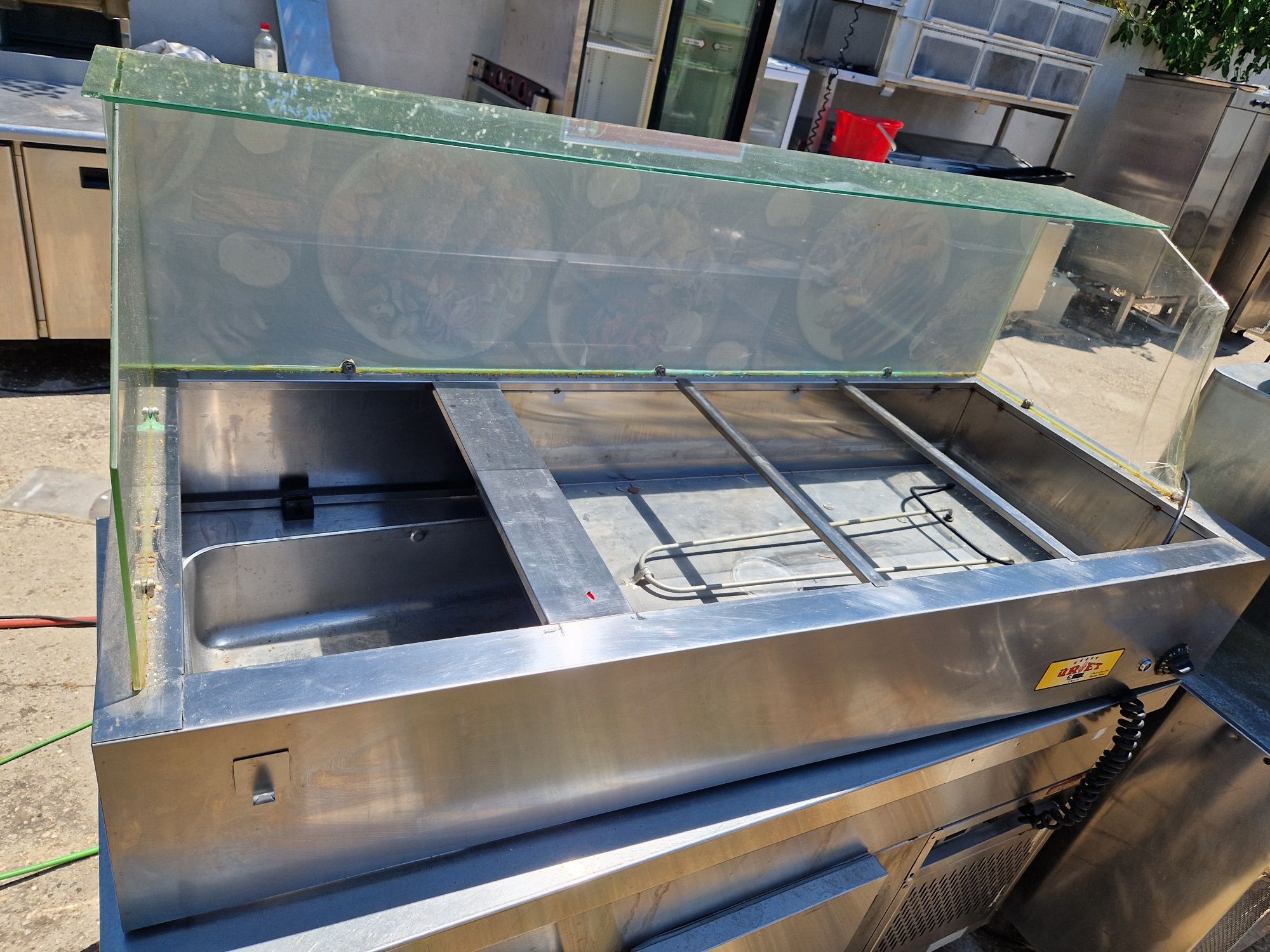 Frigider, Congelator inox, Vitrina rece si vitrina calda inox, cu dula