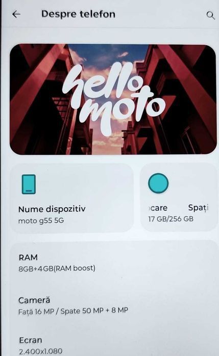 (AG 35)Telefon  Motorola Moto G55  5G  B.31657 -700Lei Garantie 2 ani!