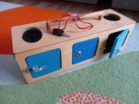 cutie lemn cu 8 inchizatori Leea Toys