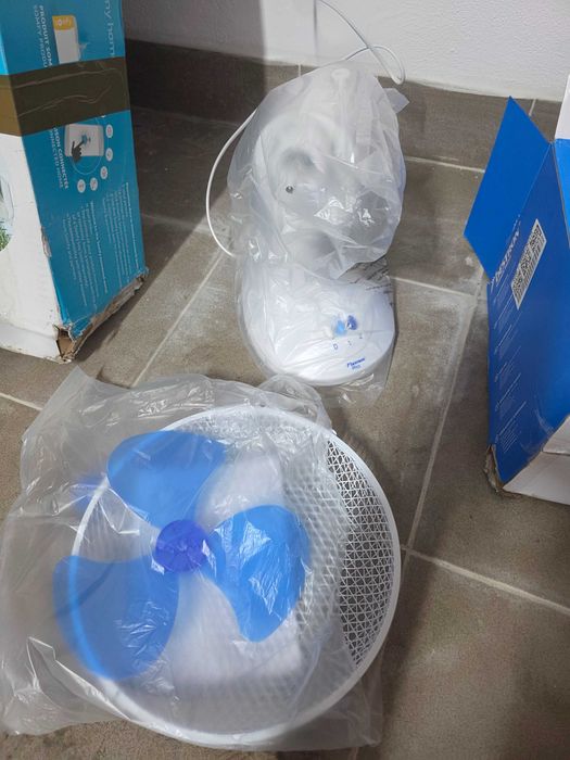 Ventilator de masă pivotant Bestron DDF27W, 27 cm, alb