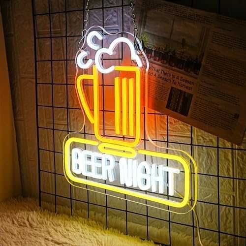 Нова Неонова LED табела Beer за бар, стена, мъжка стая 33x32 см знак