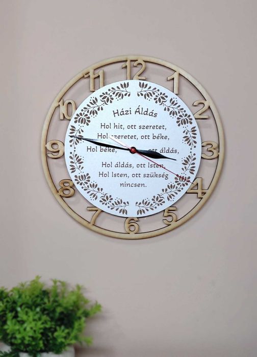 Ceas perete din lemn