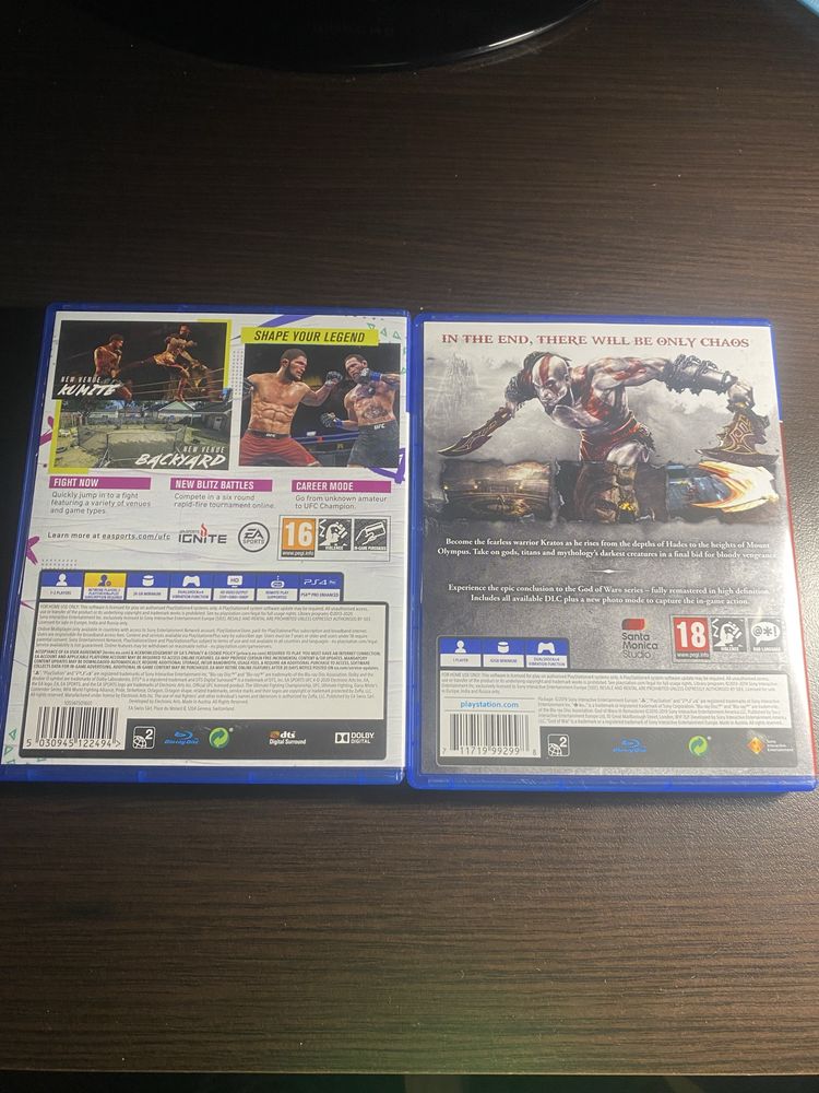 Продаван ufc4 и god of war 3,цената е за брой