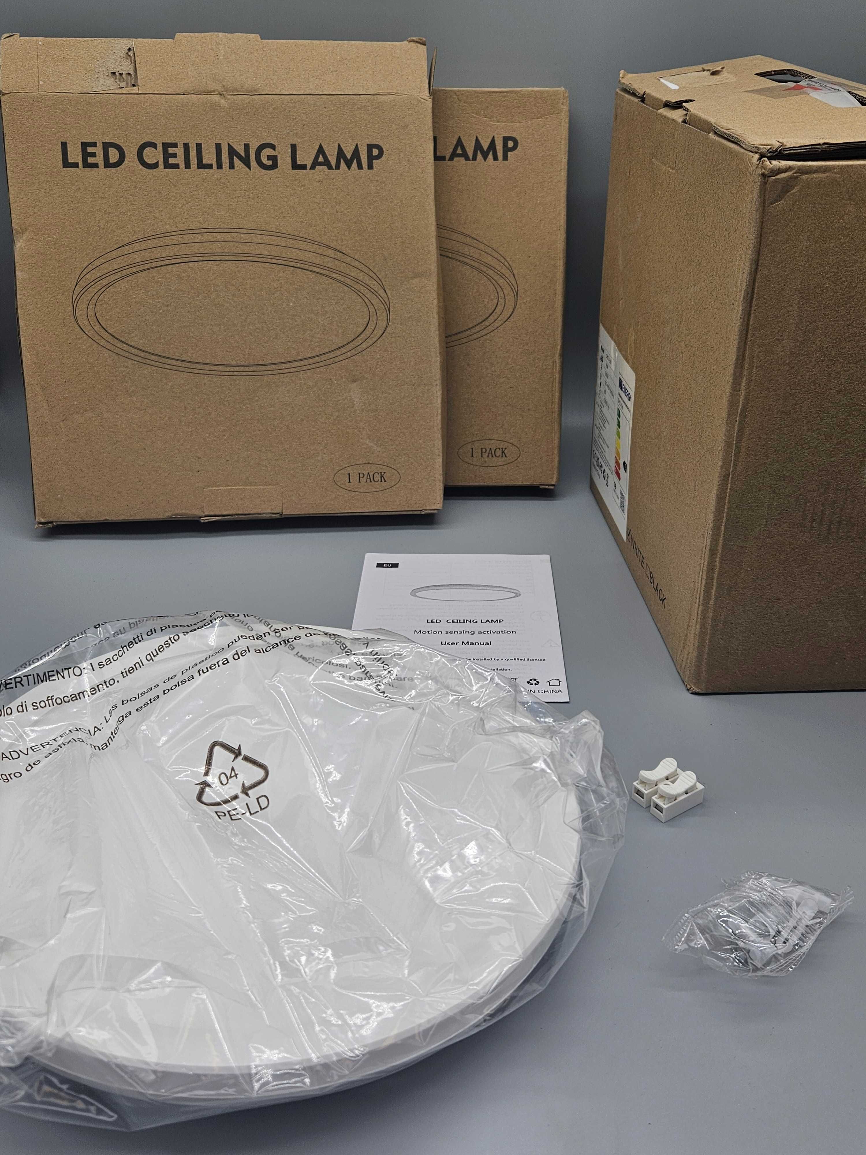 LED плафони със сензор за движение, 18 W, 5000 K,1800 lm –6 бр налични