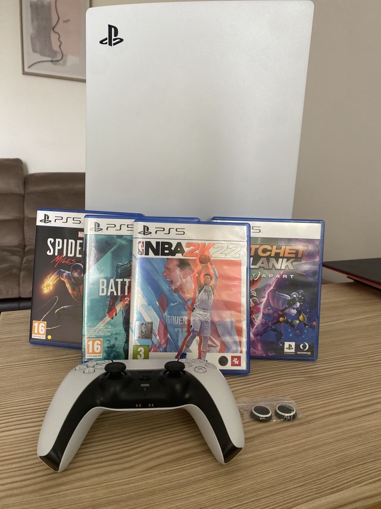 PlayStation5 garanție+4 jocuri