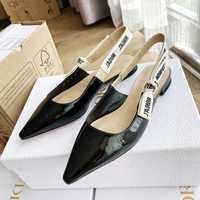 Sandale Christian Dior J'Adior black patent, pantofi Premium