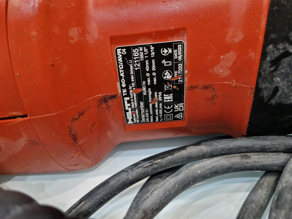 Hilti te 60 atc/avr ударно пробивна машина