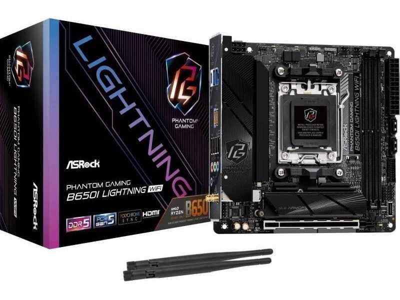Дънна платка ASRock B650I LIGHTNING WIFI Mini ITX, сокет AM5, като нов