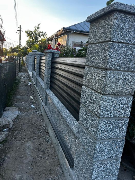 Garduri și porți stil jaluzea sipca metalică tabla cutata