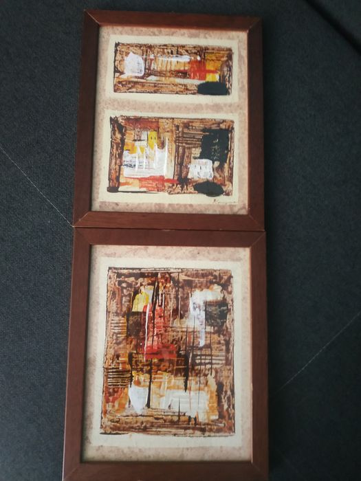 Tablouri vintage în acuarelă ,cu semnătură.