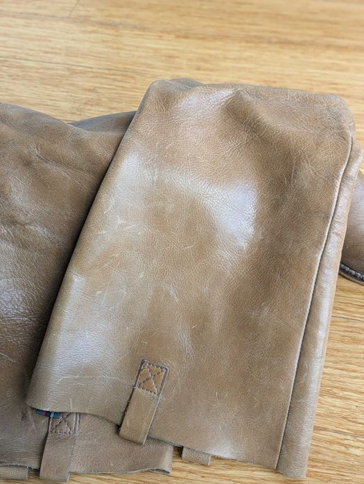 Cizme piele maro nude