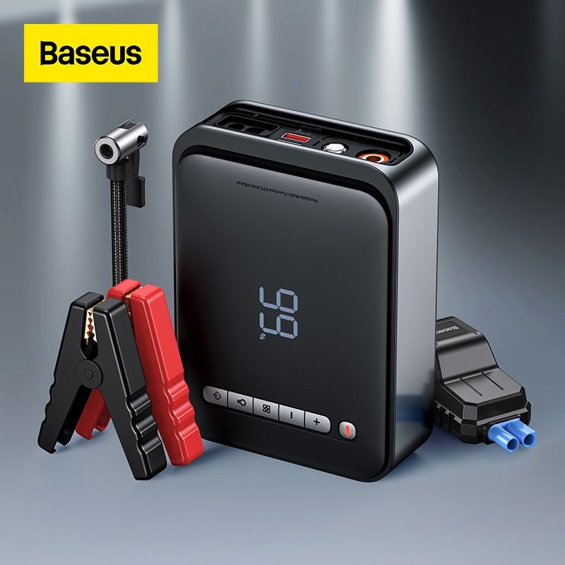 Baseus пусковой устройство бустер и компрессор | Baseus 2in1 starter