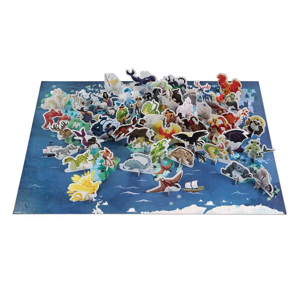 Puzzle educativ - Ființe vii mistice - 350 de piese, Janod J02680