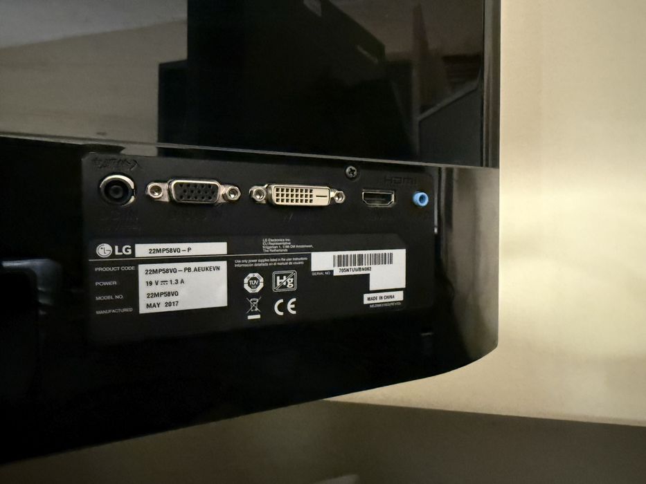 Monitor LG 22MP58VQ – Full HD, IPS, 22 inch